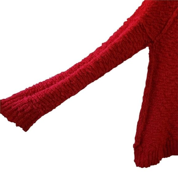 Free People Sweater XS Pink Womens Chunky Knit Dolman Sleeve Boho Slouchy - Picture 5 of 12